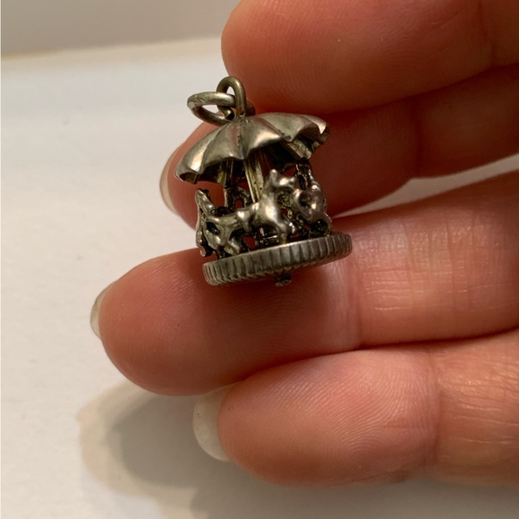 .925 Pure Sterling Silver Merry-Go-Round / Carousel Bracelet Charm - Picture 3 of 4